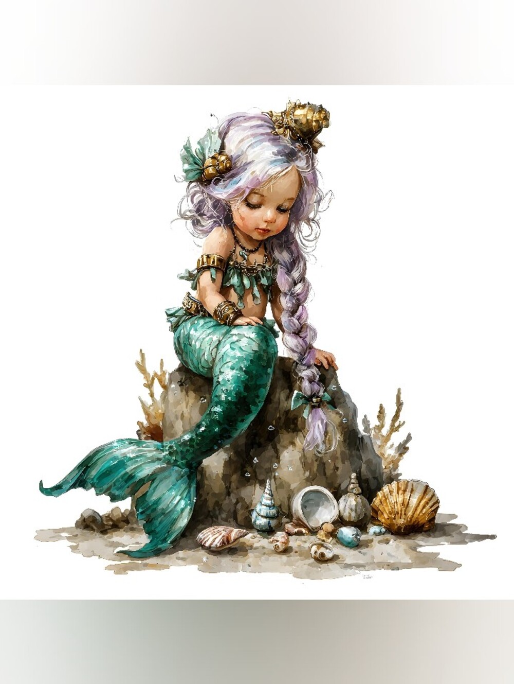 4pc=Little Girl Mermaide Prints SPECIAL